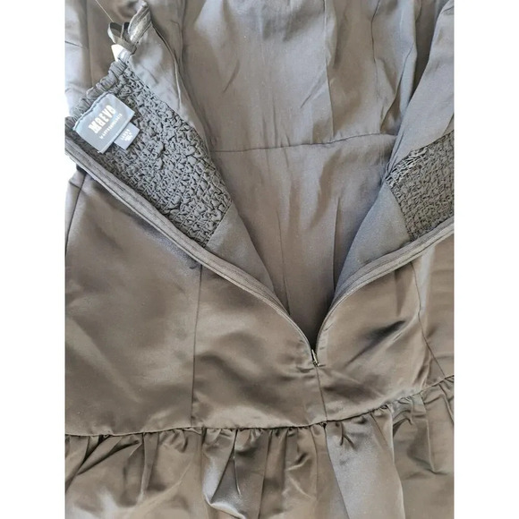 NWD Anthropologie Maeve Strapless Bow Bubble Hem Dress Size L Black GC402 - Picture 7 of 13